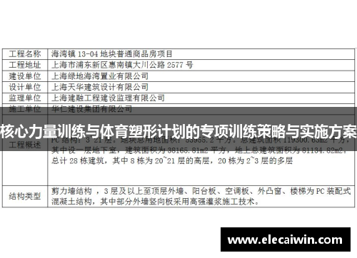 核心力量训练与体育塑形计划的专项训练策略与实施方案
